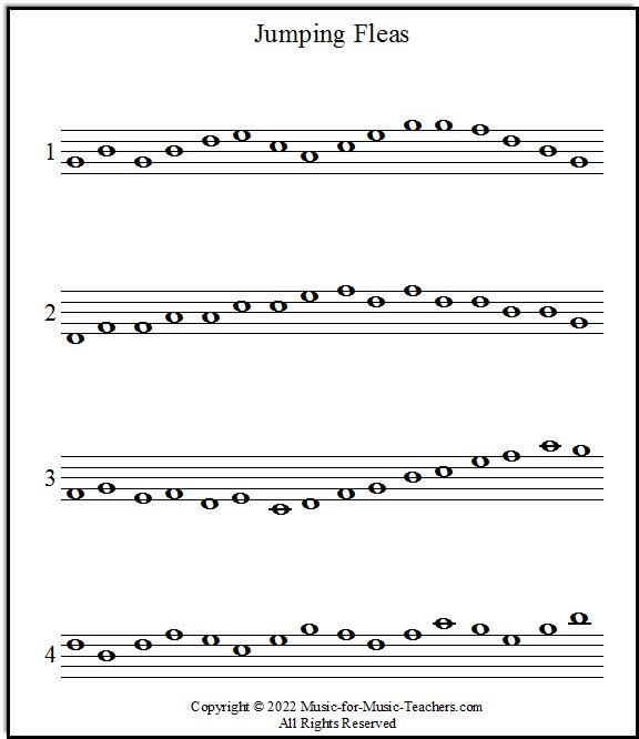 Reading a music staff sheet