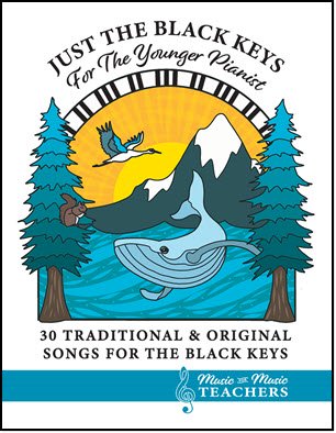 Just the Black Keys, a book for beginning piano students just learning to read music, and how to use their fingers on the keyboard