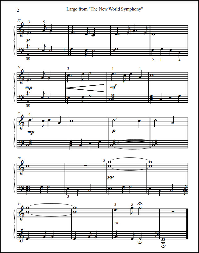 Piano music Largo