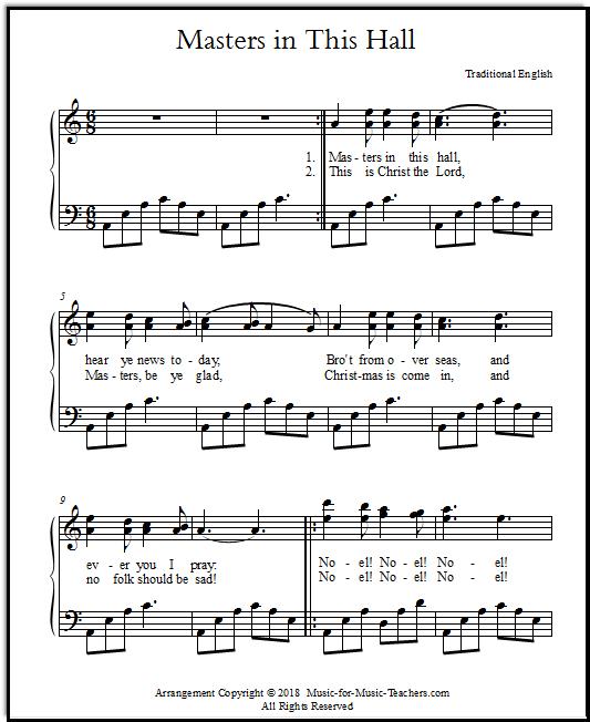 Masters in This Hall piano sheet music