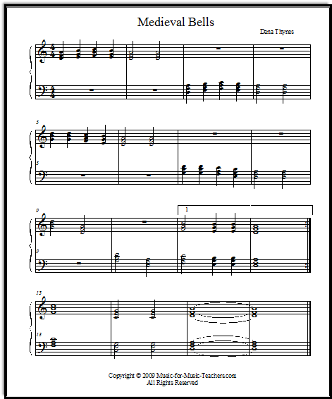 Free sheet music to print with solid triads