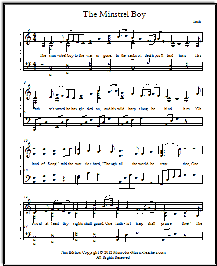 Irish sheet music