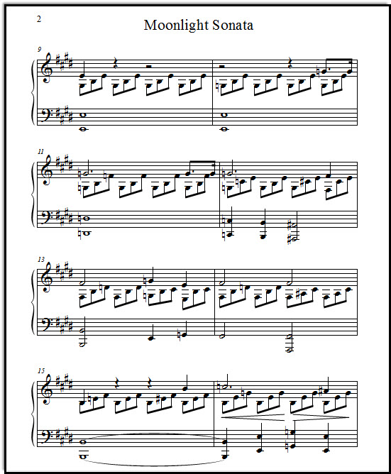 Beethoven Moonlight Sonata piano pdf