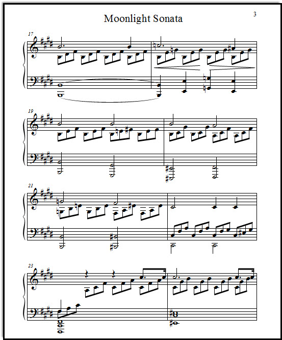 Moonlight Sonata piano 1st movement