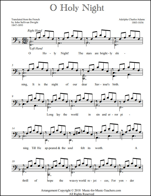O Holy Night piano duet