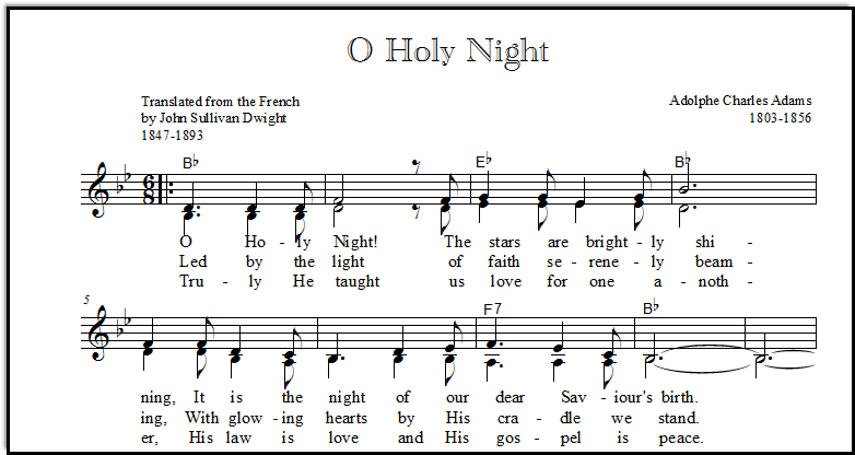 O Holy Night Sheet Music, with a Step by Step Chord Theory Lesson!