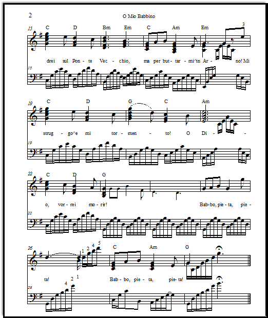Opera Gianni Schicchi sheet music