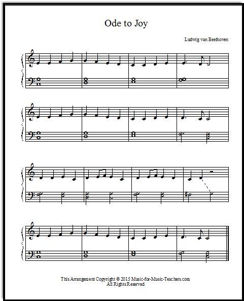 Fancy left hand with Ode to Joy piano