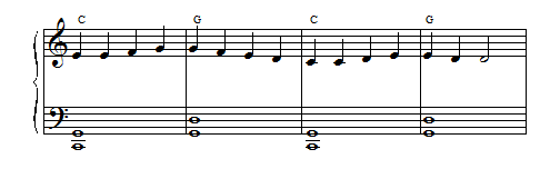 Open chords with Ode to Joy