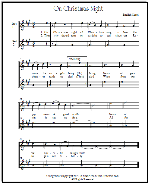 Easy Christmas duet for beginning violin players