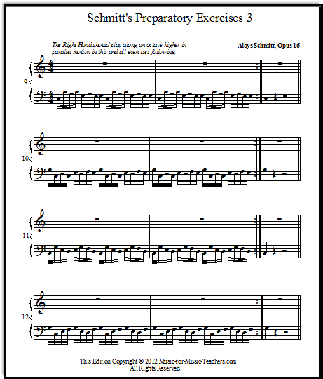 piano scales chart