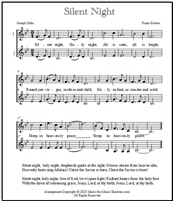 Singing duet Silent Night