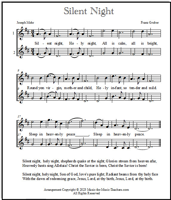 Christmas duet Silent Night