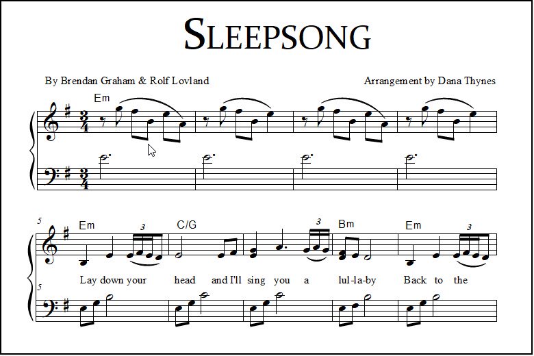 Sleepsong in the key of Em
