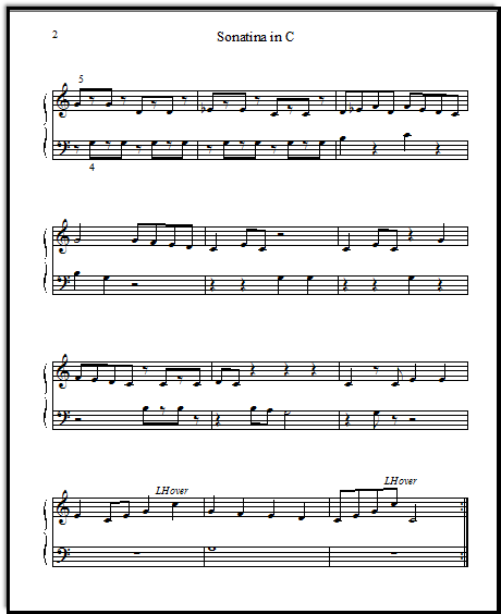 Clementi Sonatina Opus 36 in C, for beginners