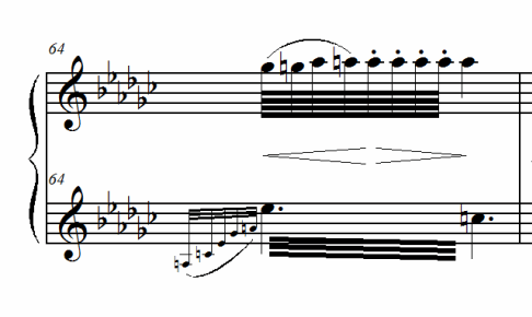 Difficult passage in the orchestral transcription of Song to the Moon