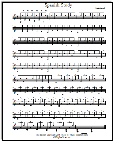 Spanish Study free sheet music