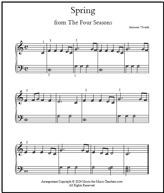 Spring by Vivaldi sheet music