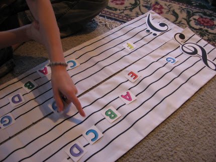 Notereading games with piano students