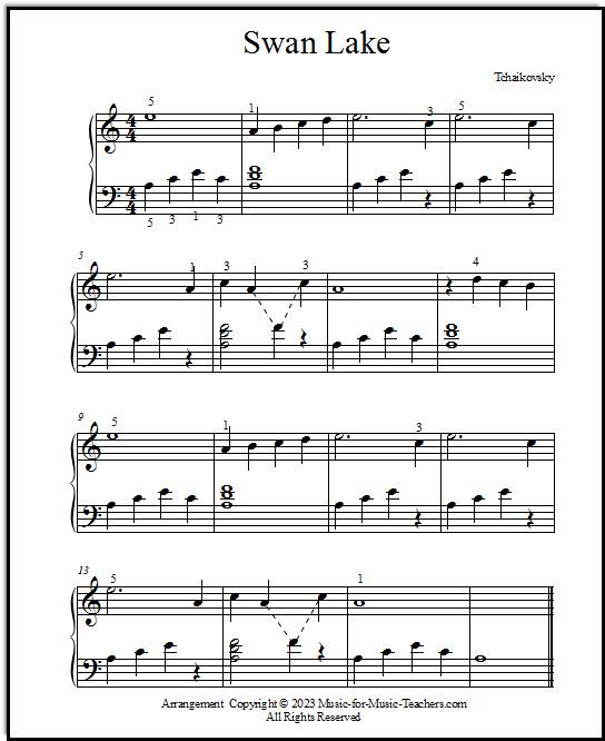 Free Piano Arrangement Sheet Music - Simple Gifts. Easy Level