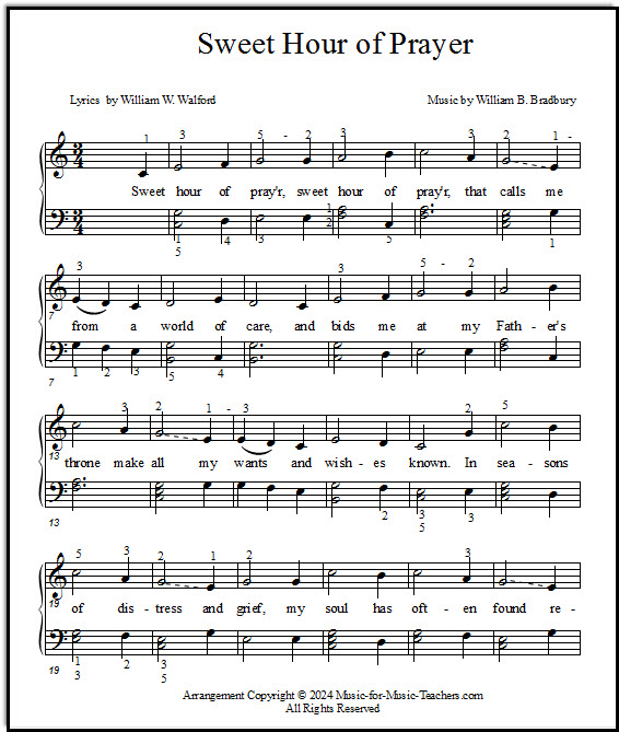 Sweet Hour of Prayer sheet music