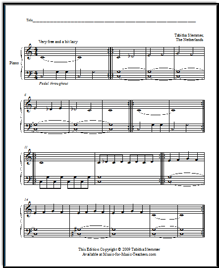 A song for improvising with C chords, and a melody scale that uses a lowered second interval for a mysterious sound.