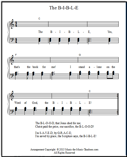Chords for The B-I-B-L-E song