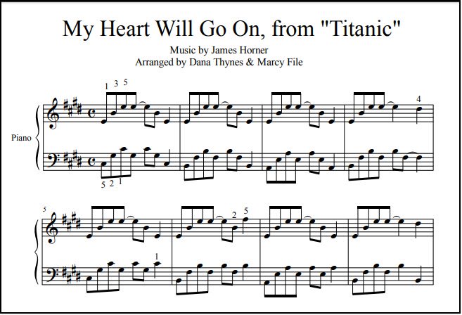 Titanic piano music