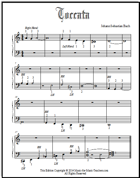 Toccata in Dm by Johann Sebastian Bach, arranged