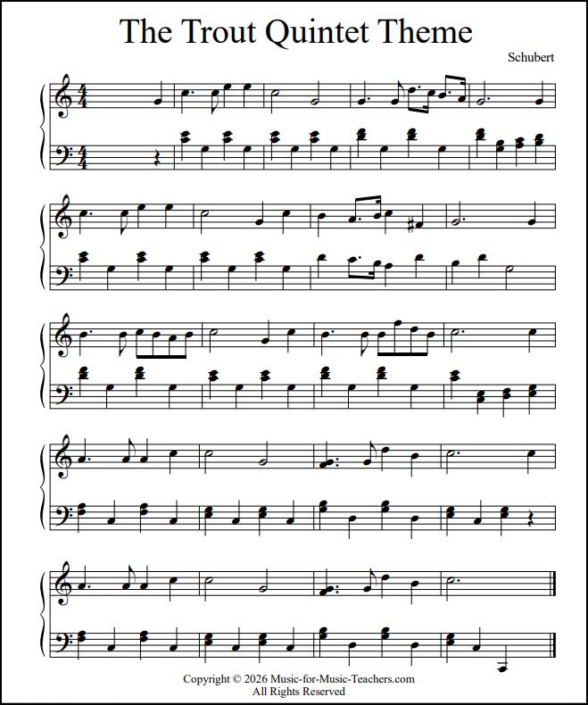 Schubert's Trout Quintet for piano