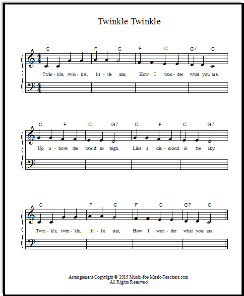 Trumpet Finger Chart Twinkle Twinkle Little Star