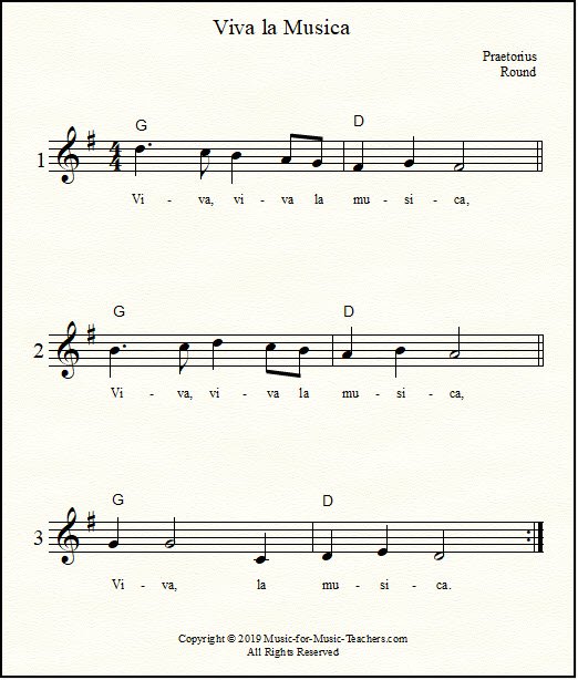 Viva la musica in the key of F sheet music