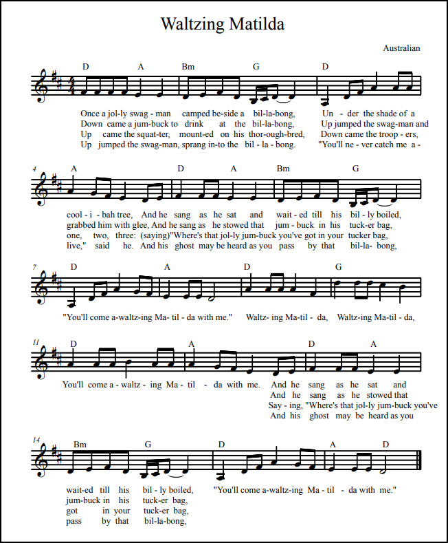 Waltzing Matilda song