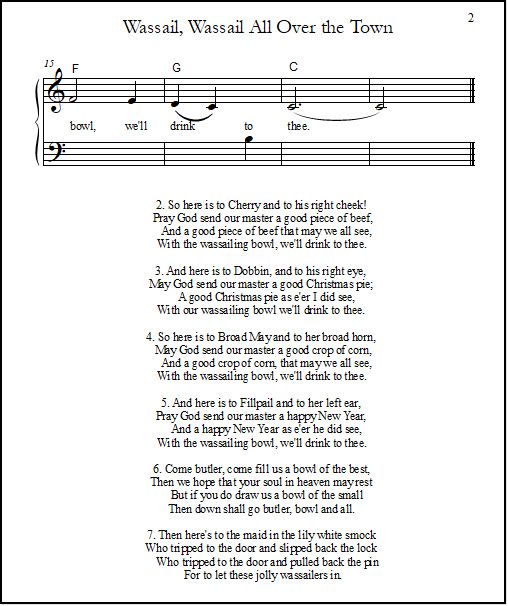 Wassail song lyrics