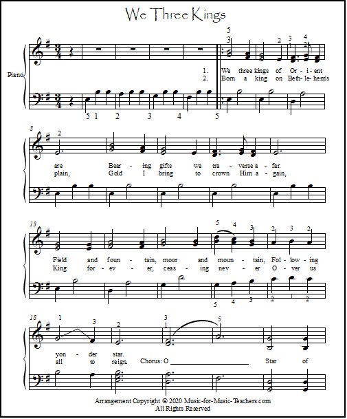 Free Christmas sheet music