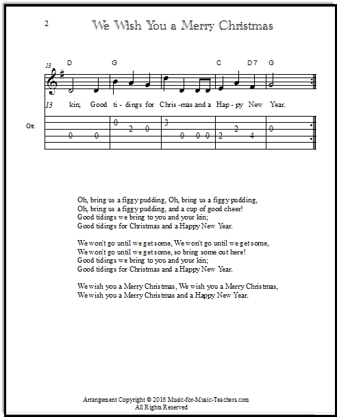 Christmas Music Chord Charts