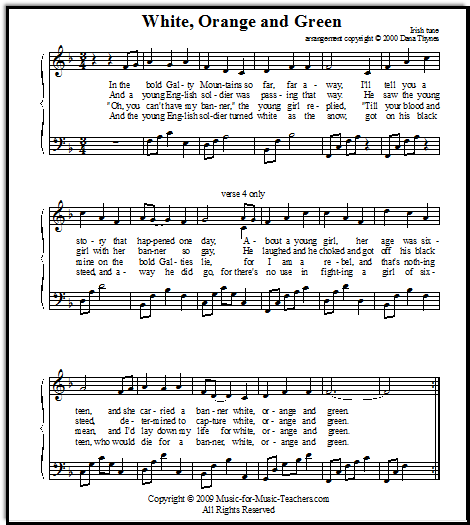 Irish patriotic song sheet music