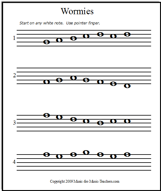 Printable music notes for beginning music reading