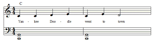 How to add chords to Yankee Doodle on the piano