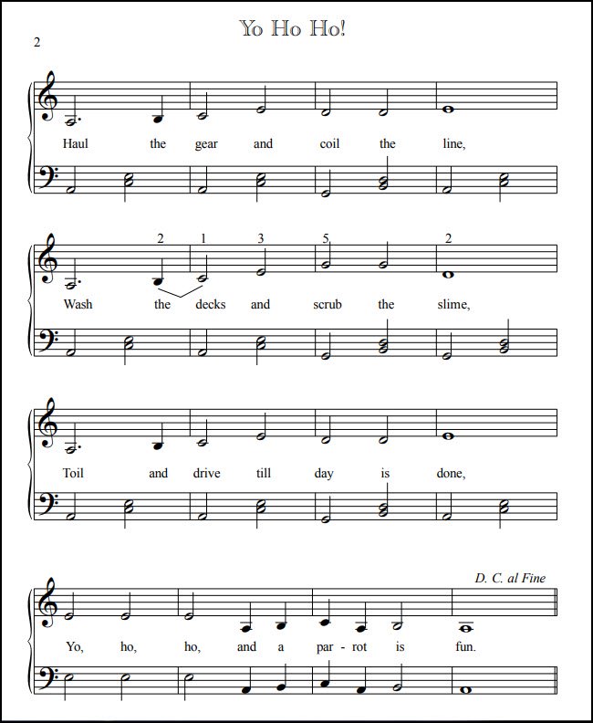 Yo Ho Ho Pirate song