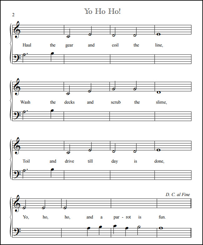 Easy pirate song